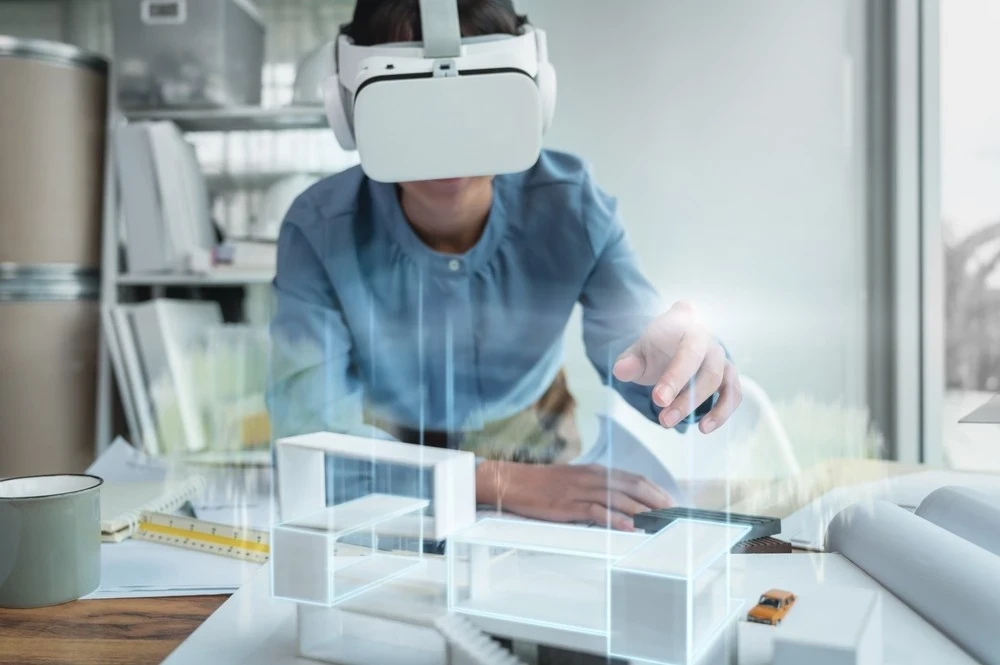 Using VR for planning a building, image