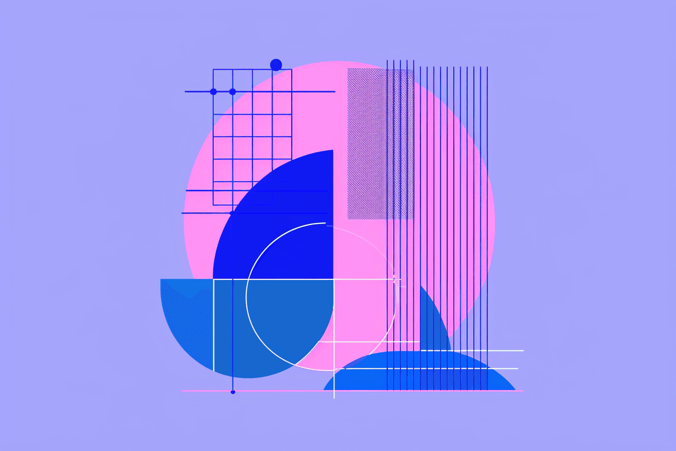 abstract illustration of pie chart and graphs