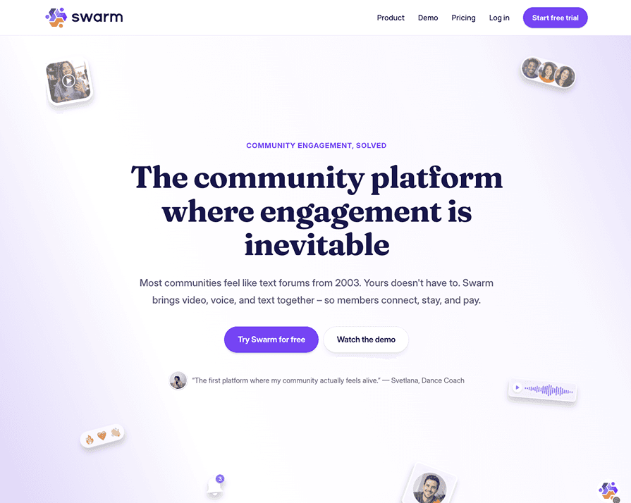 swarm homepage screenshot