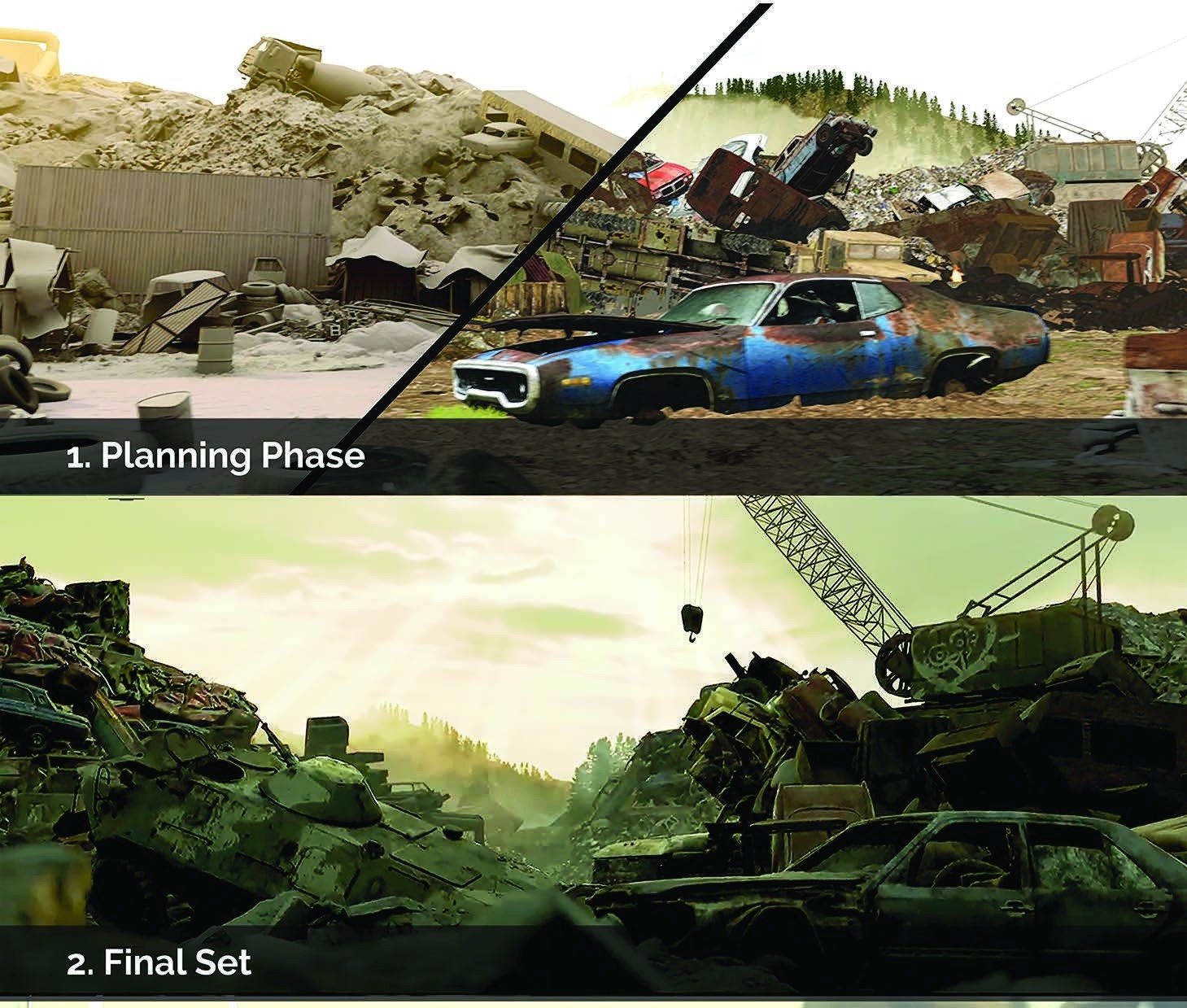 Fathead (2022). From the planning phase to the final set. Courtesy of Entertainment Technology Center.