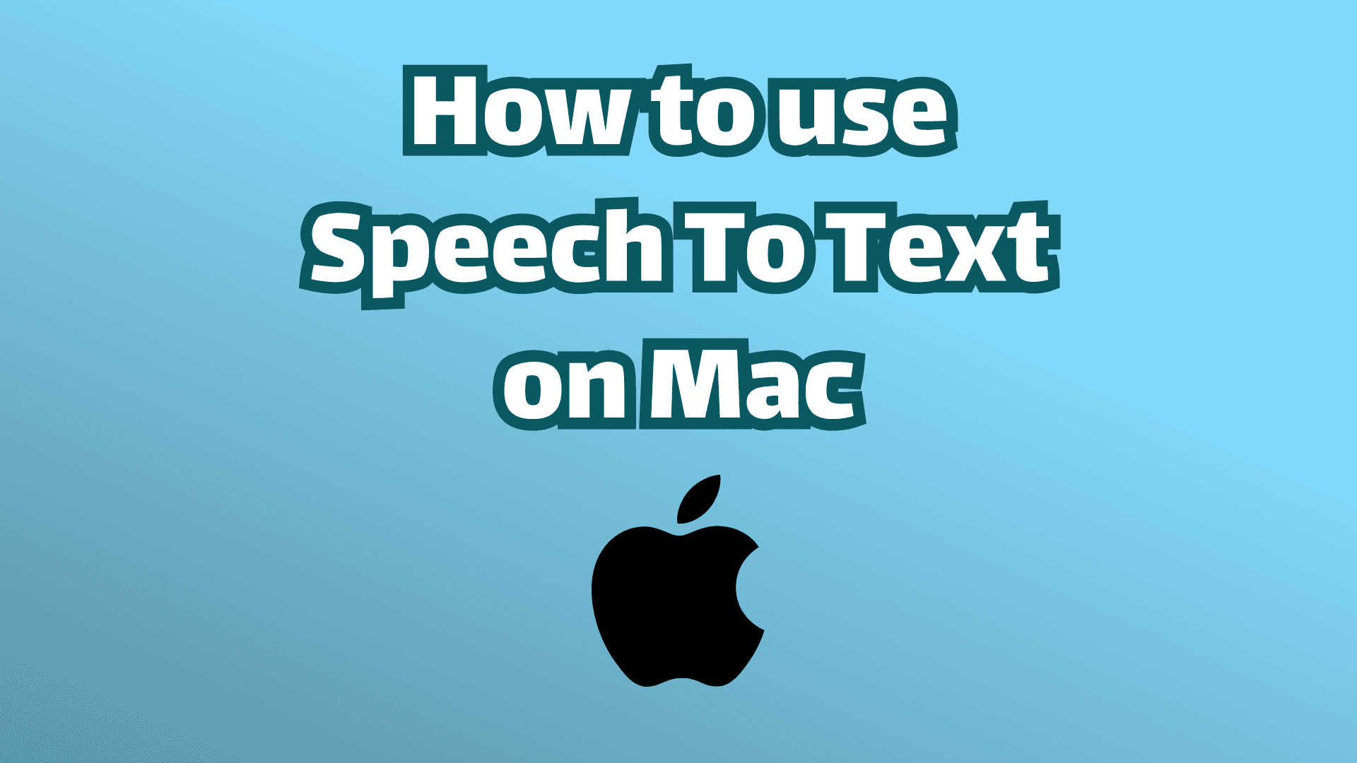 カバー画像：Macで音声を文字起こしする方法。黒いAppleロゴ。
