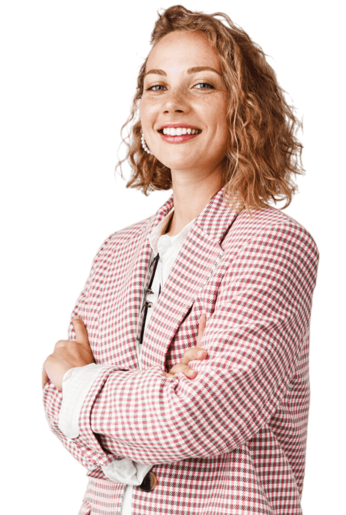 A smilintg girl holding books