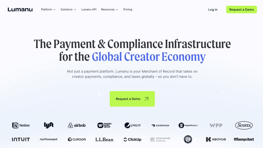 Lumanu homepage