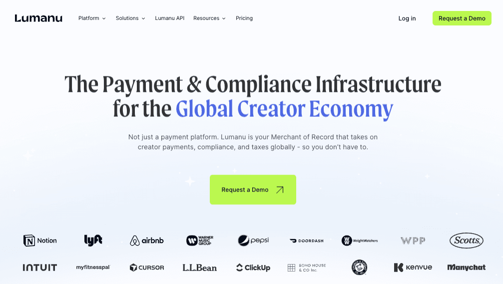 Lumanu homepage
