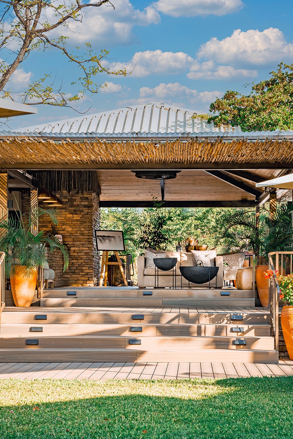 The beautiful garden setting entrance of Zimbabwes newest and trendiest Victoria Falls Boutique Hotel, Insika Victoria Falls, Victoria Falls, Zimbabwe