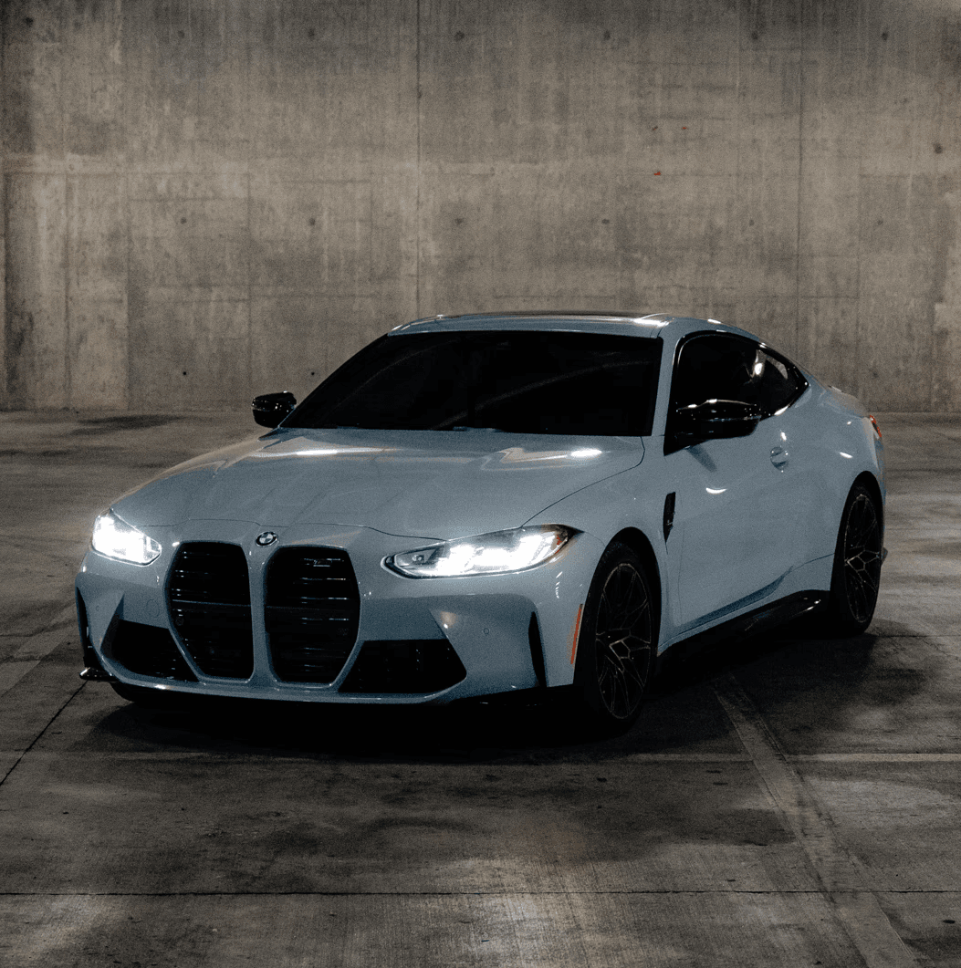 Grey bmw m4 after getting a detail