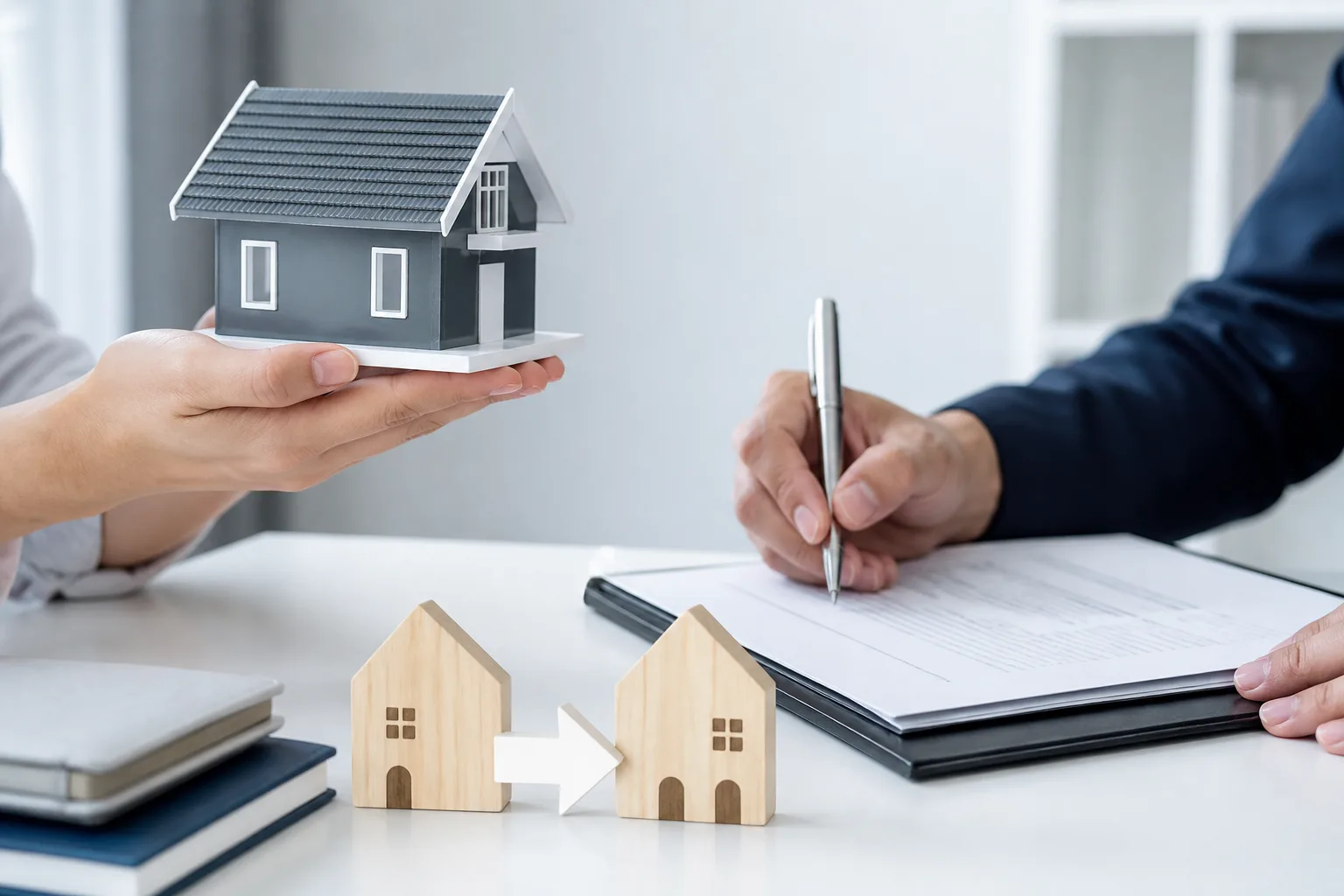 Changing Your Registered Address in Dubai beside a Dubai trade license document and a modern