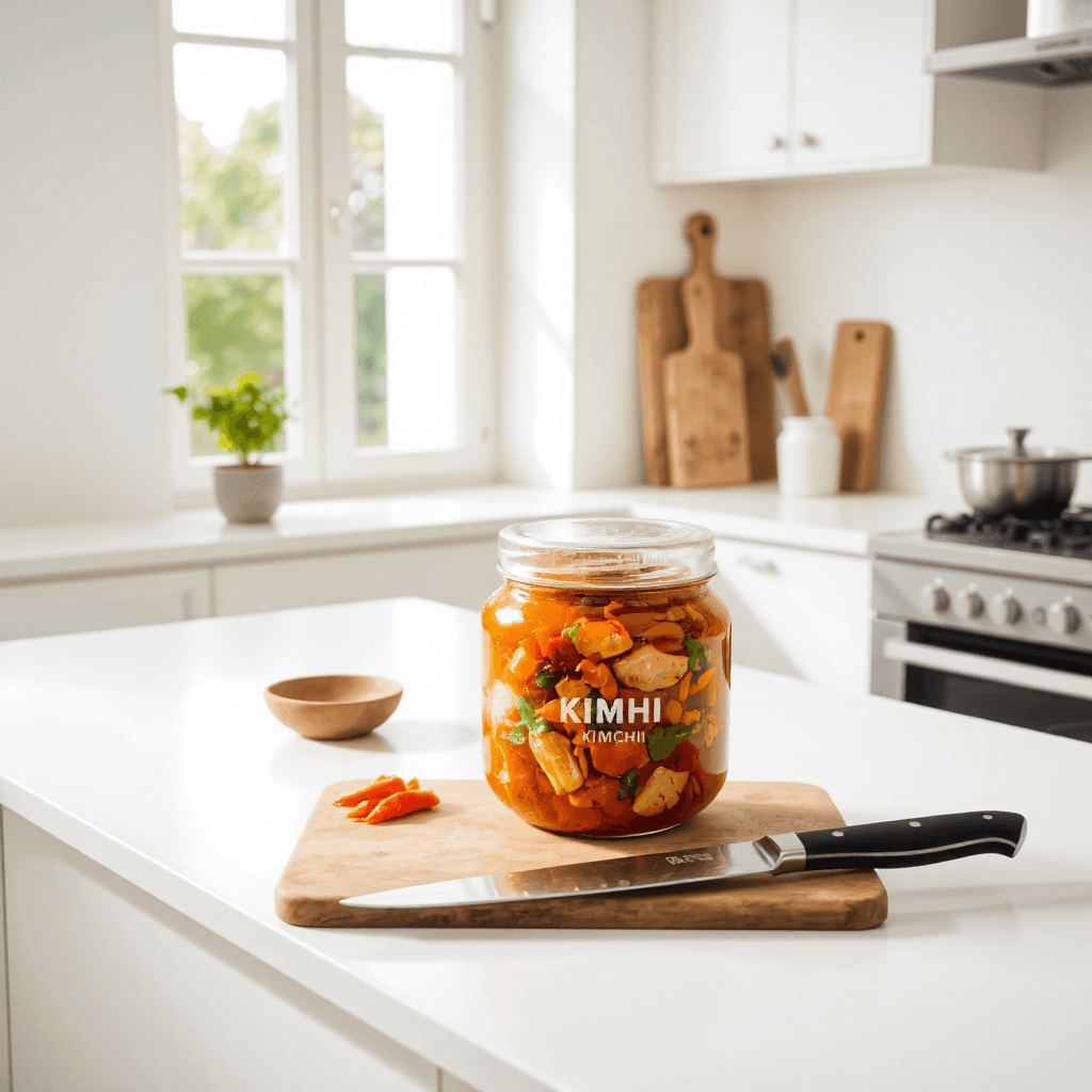 product photography of plastic kimchi container