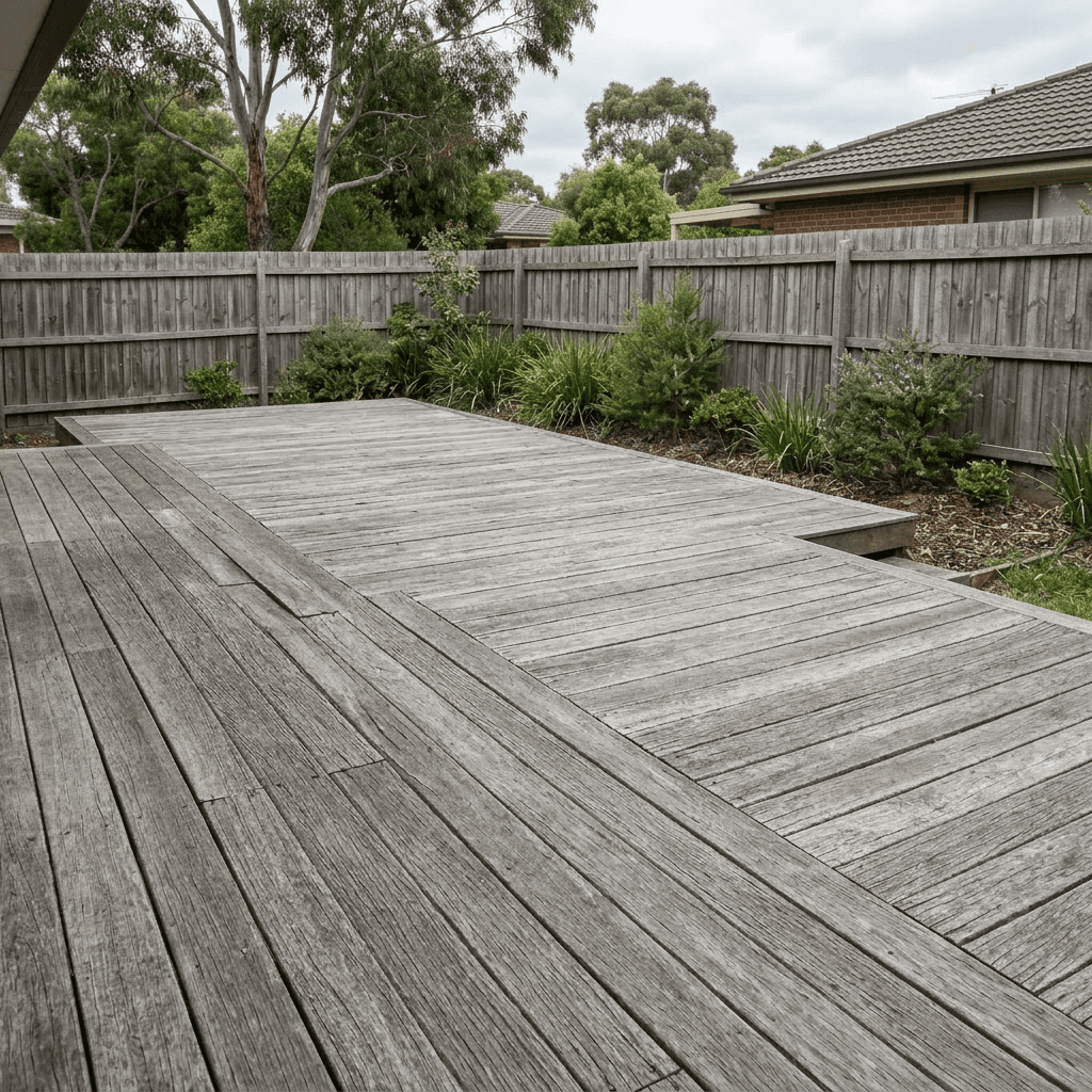Restored timber deck