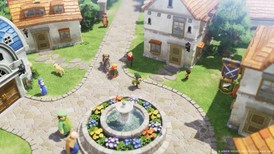 Village animé dans Dragon Quest VII Reimagined sur PC Steam avec personnages emblématiques, ambiance chaleureuse et narration profonde d’un JRPG classique disponible en clé Steam.