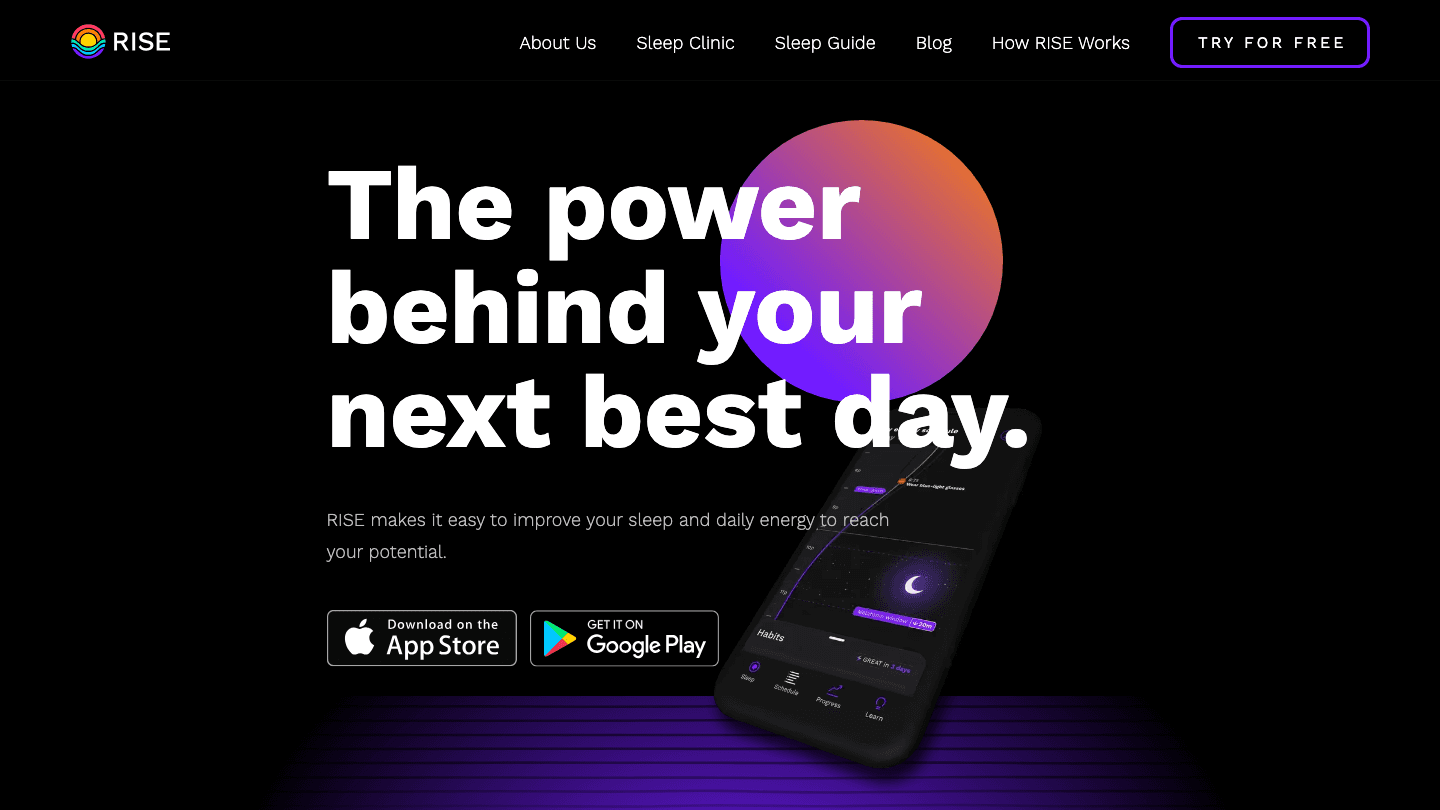 Rise app screenshot