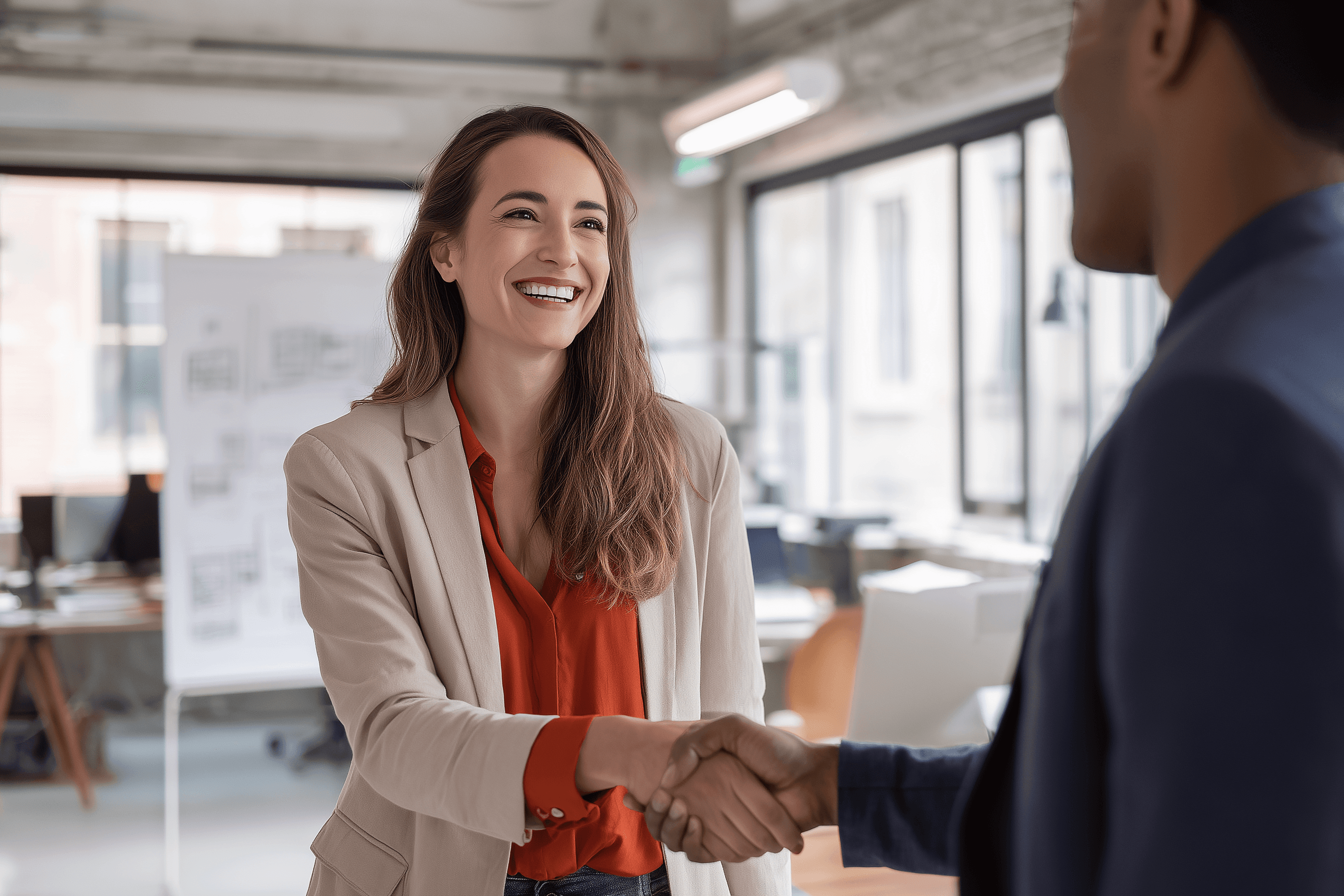 Initial Consultation Handshake with Architect