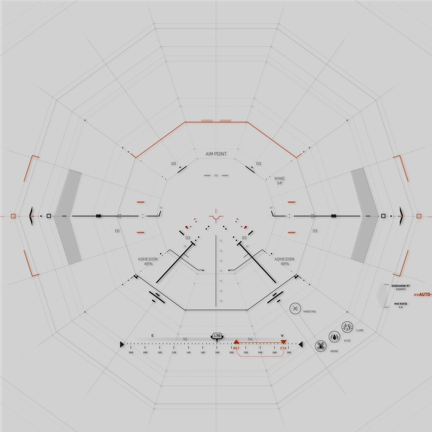 First draft of Spider-Man's HUD for Spider-Man: Homecoming