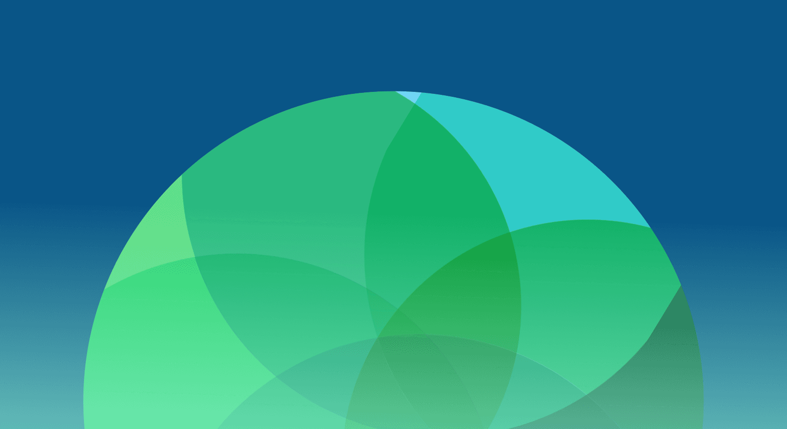 Logomark of a block on green bg