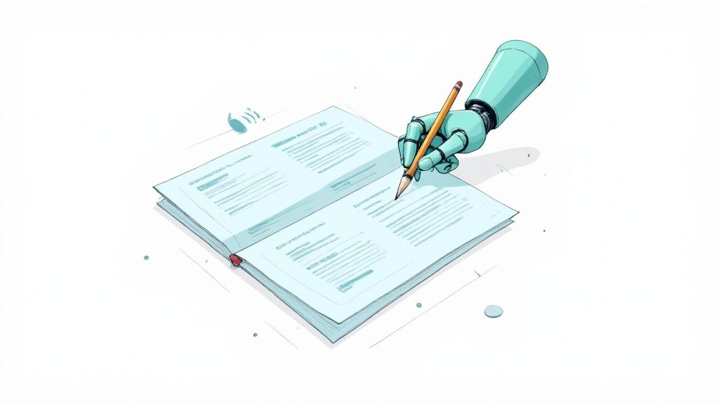 Close-up of lush, dark green leaves, some glossy and wet, against a muted background.