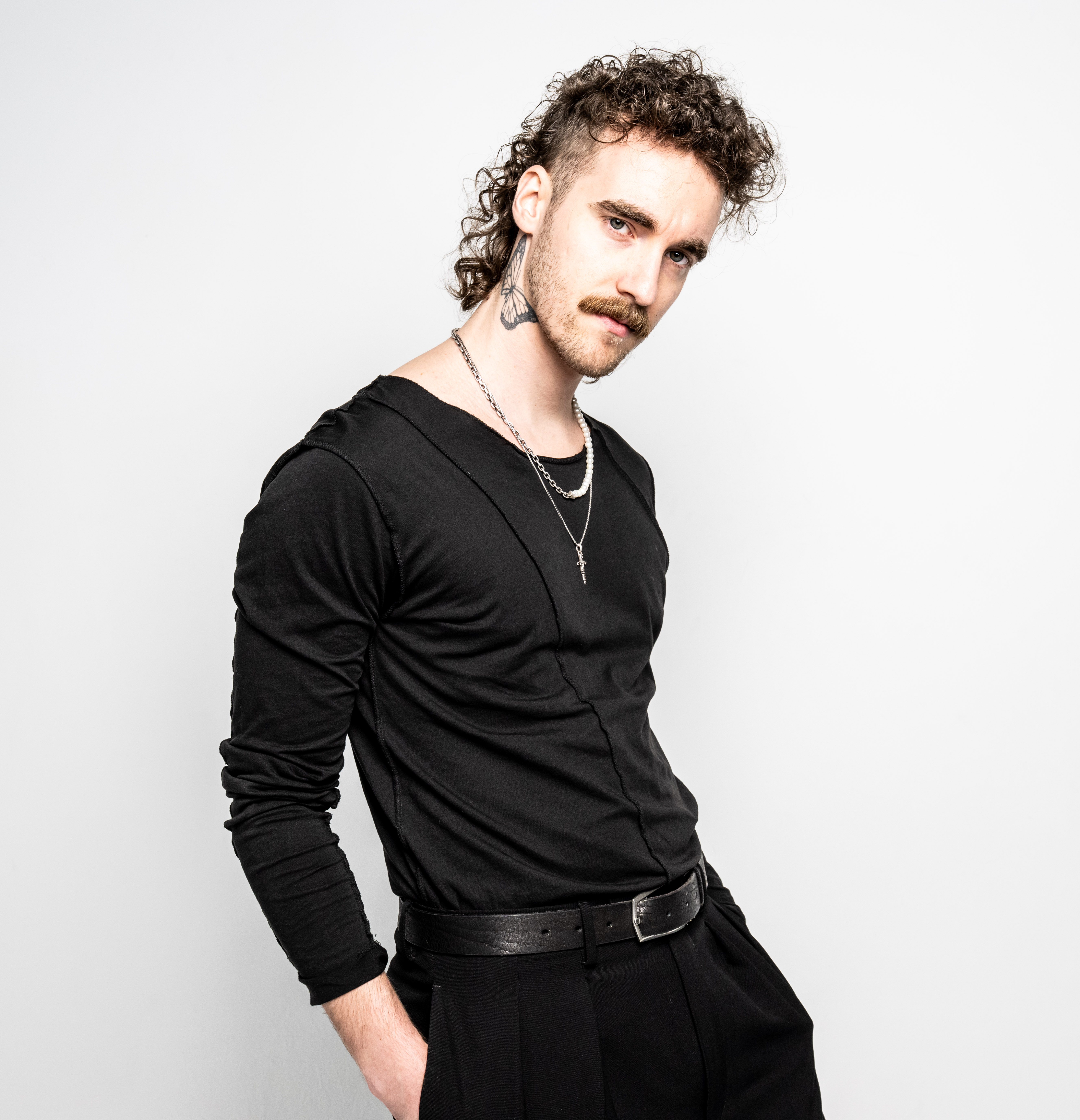 Editorial portrait with neutral styling