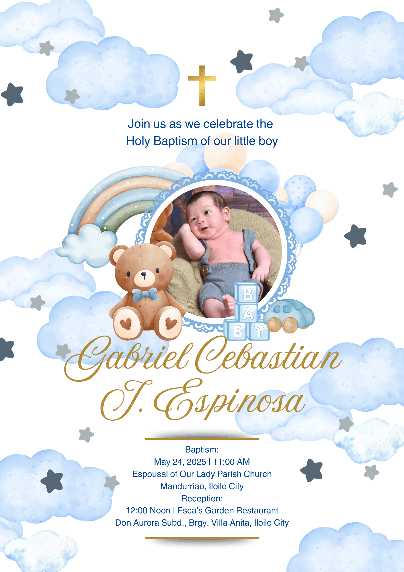 Static digital invitation sample
