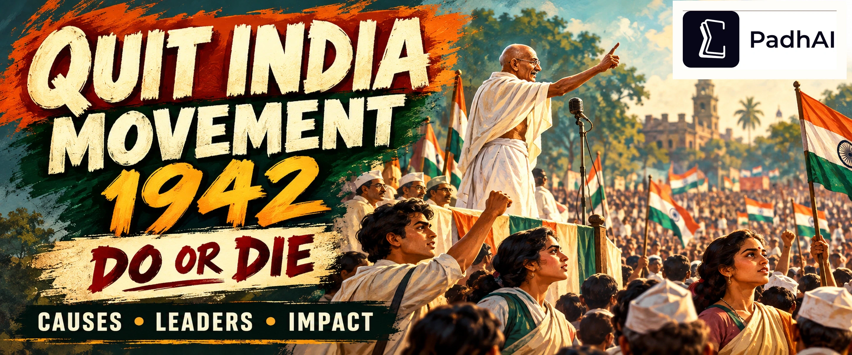 Quit India Movement 1942: Causes, Leaders, Significance