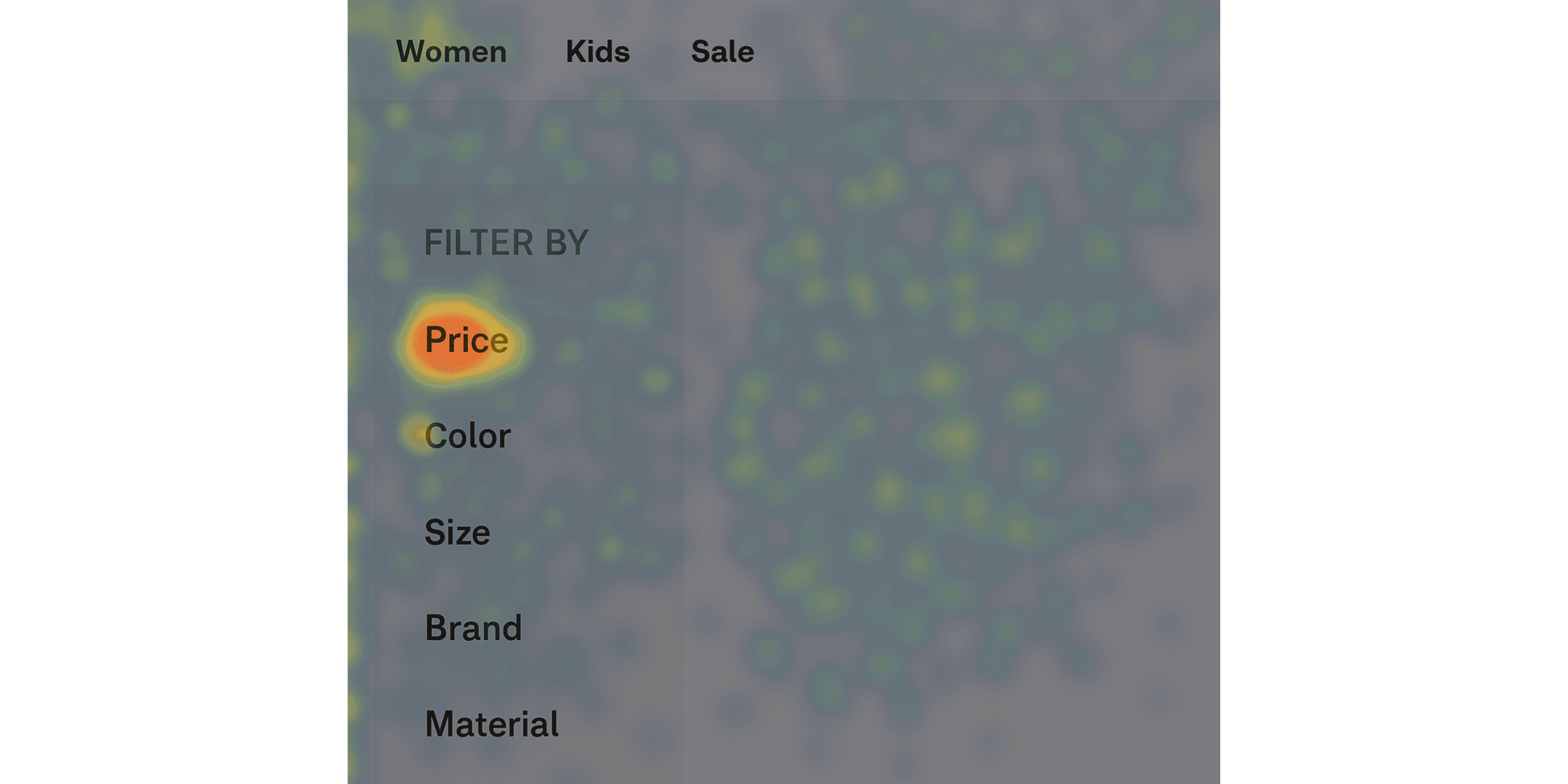Click Heatmap Filter Favorites Pattern