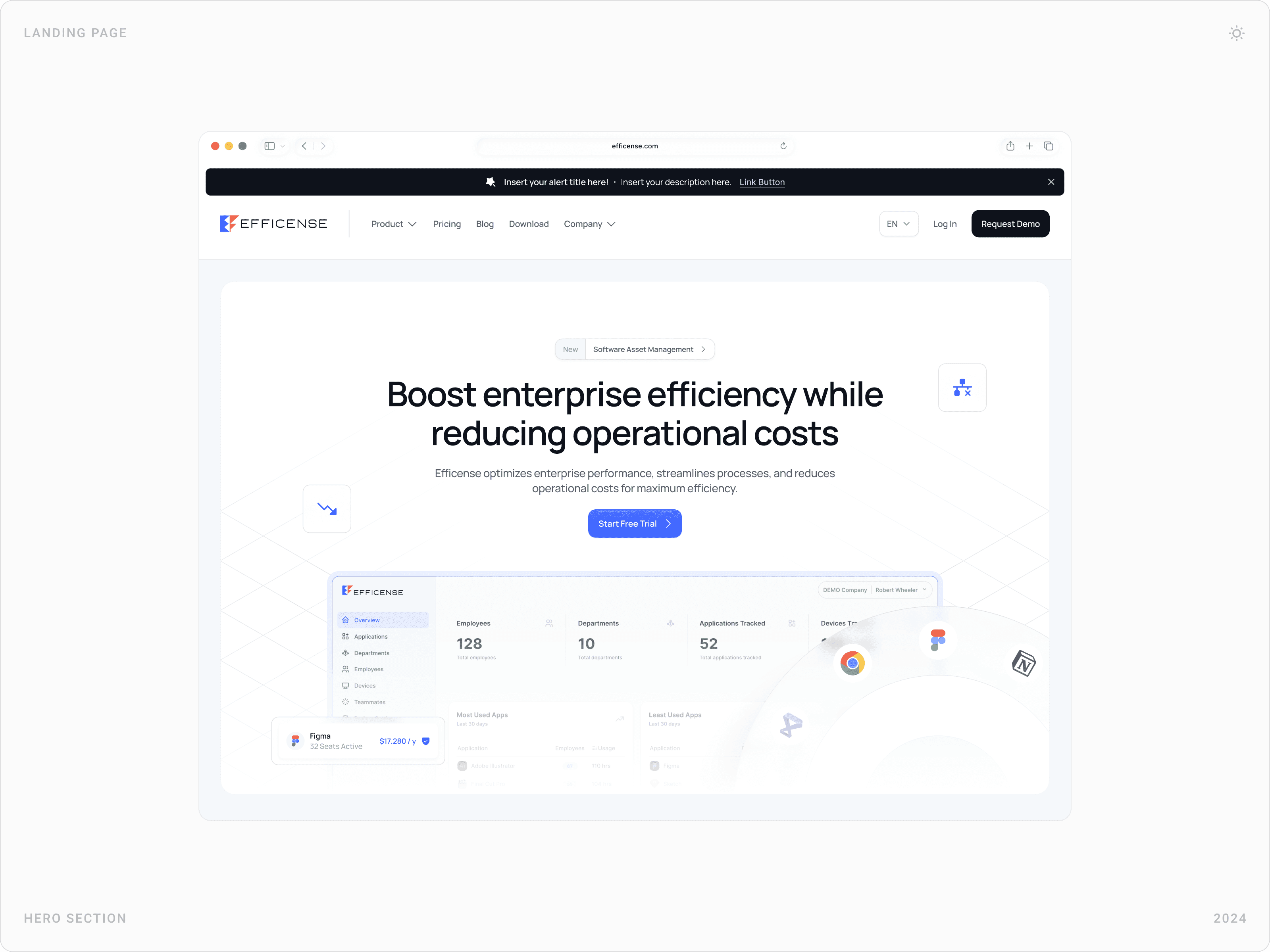 Professional Enterprise Cost Optimization SaaS Hero Design