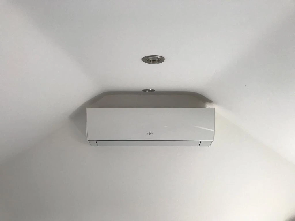 Fujitsu air conditioning unit on wall