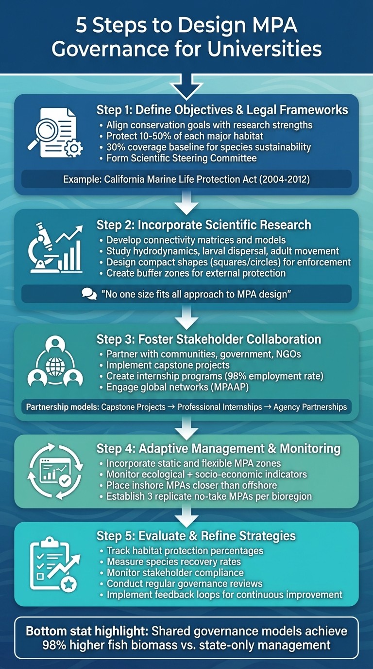 5-Step Framework for University-Led Marine Protected Area Governance Design