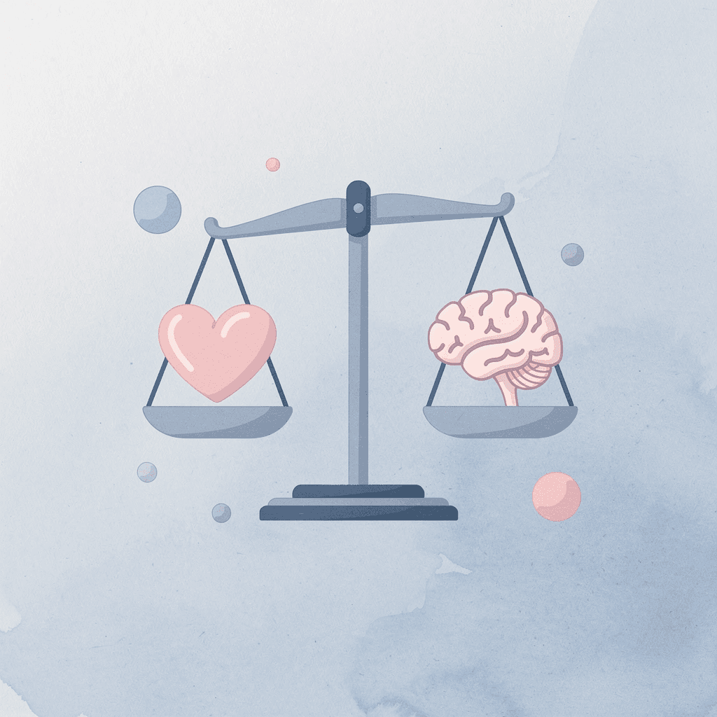 Balance scale showing account size versus trading conditions