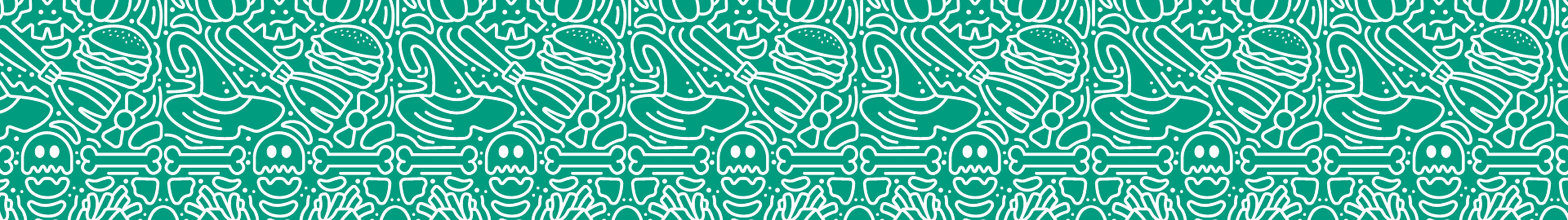 burger boy helloween pattern