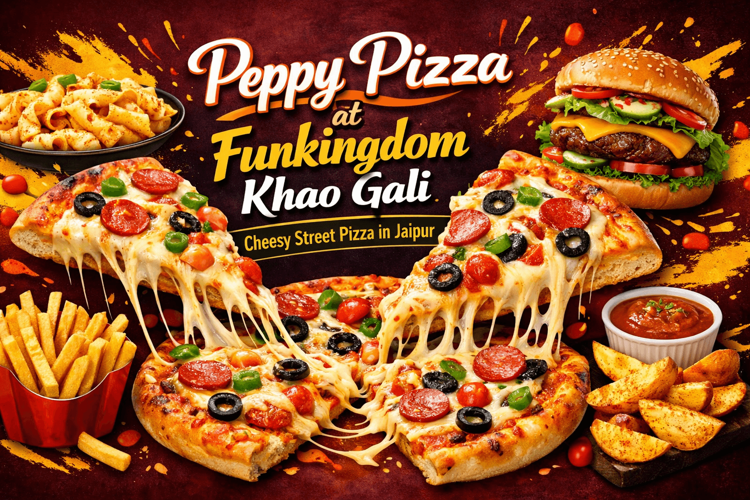 Peppy Pizza at Funkingdom Khao Gali - Cheesy Street Pizza in Jaipur