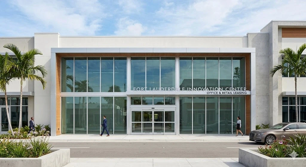 Commercial storefront glass and impact door installation in Fort Lauderdale — Planet Construction FL