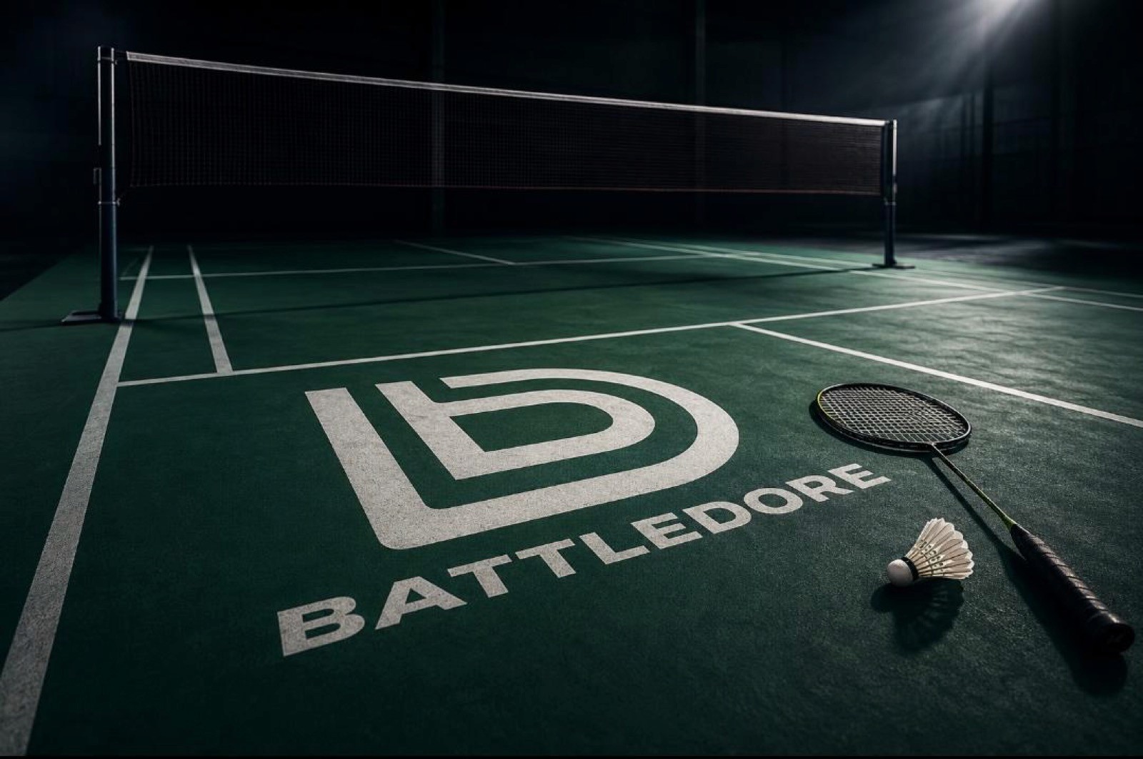 Aerial view of outdoor interlocking tile courts