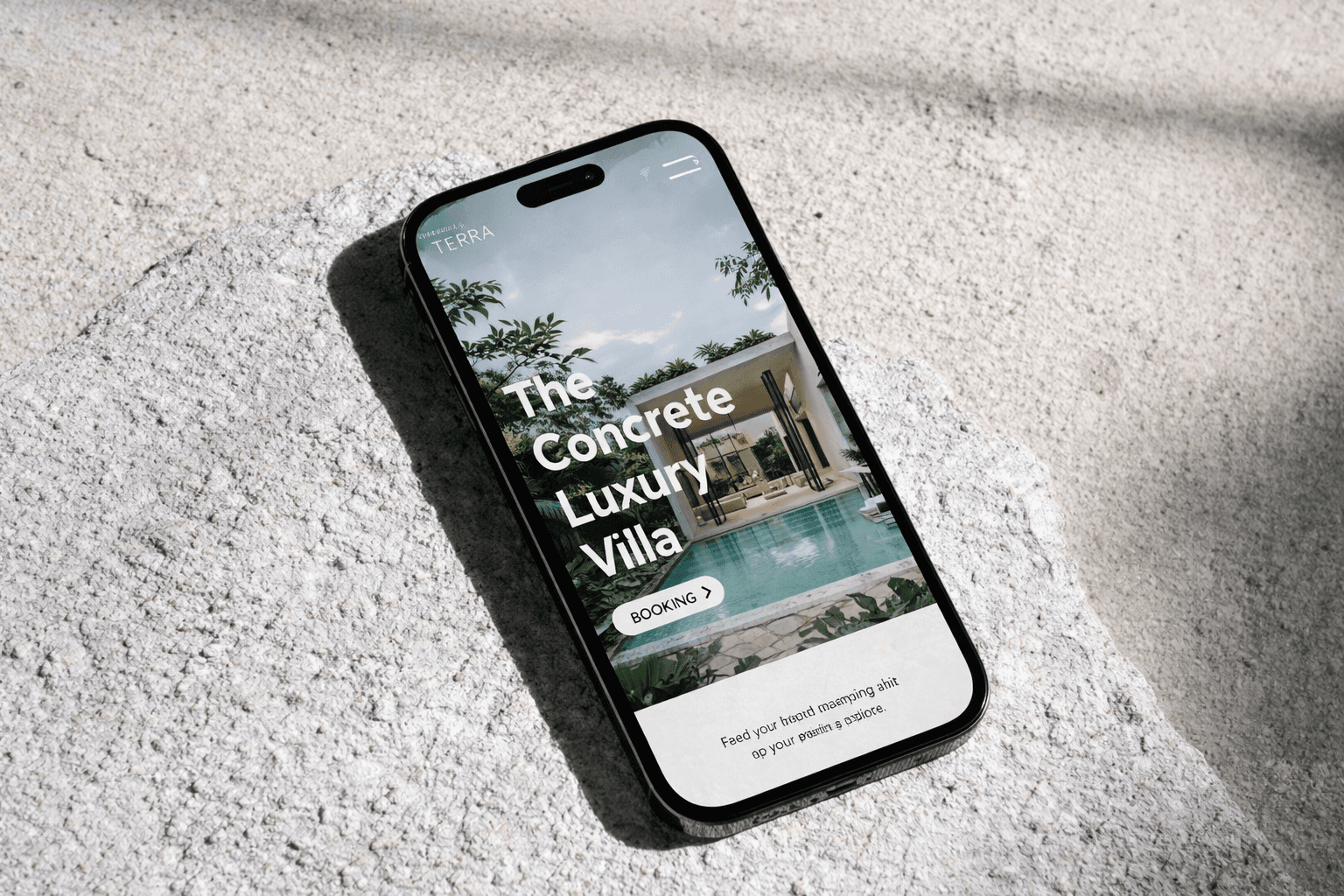 Responsive mobile design for luxury villa booking website