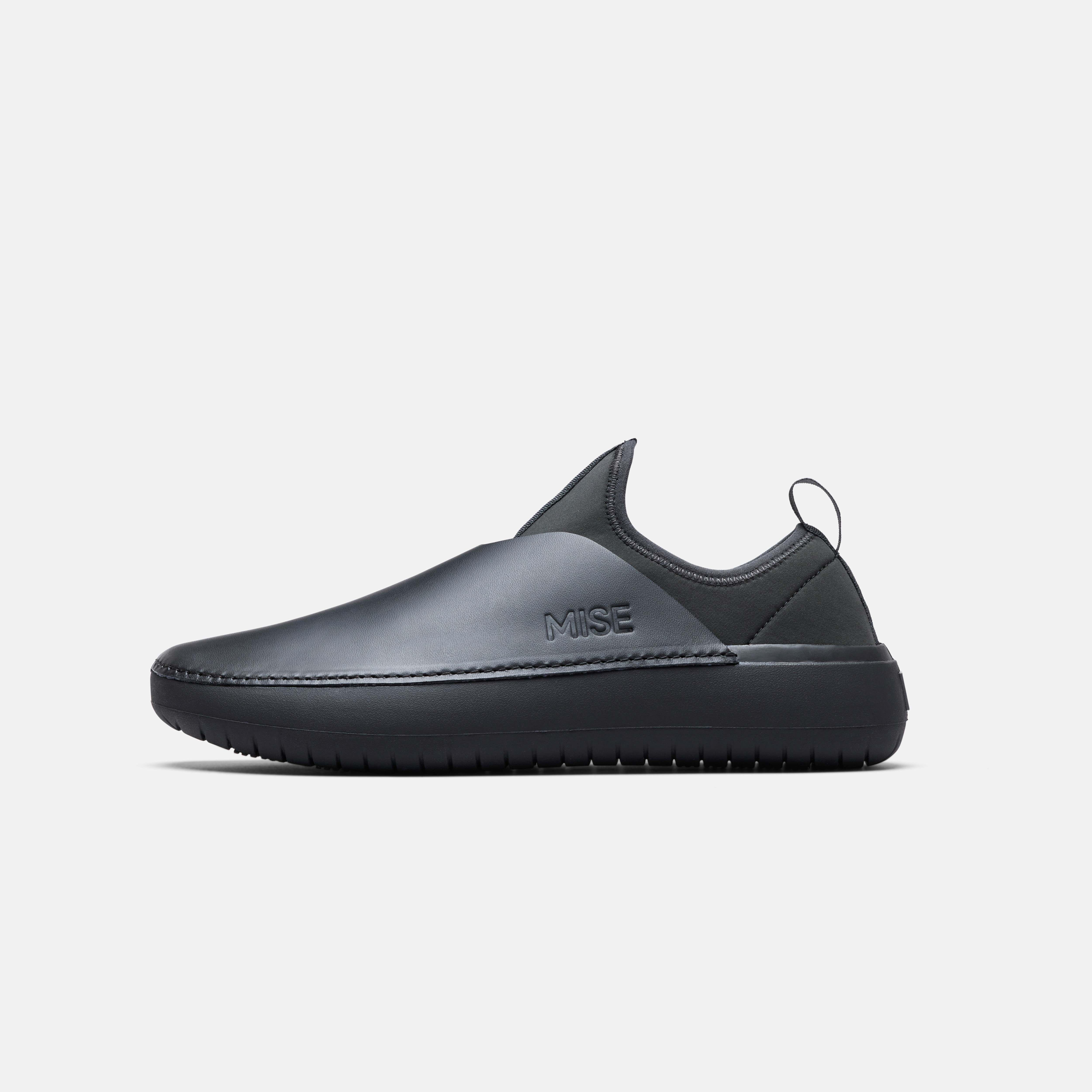 The Standard 2 MISE kitchen shoe in black lateral view
