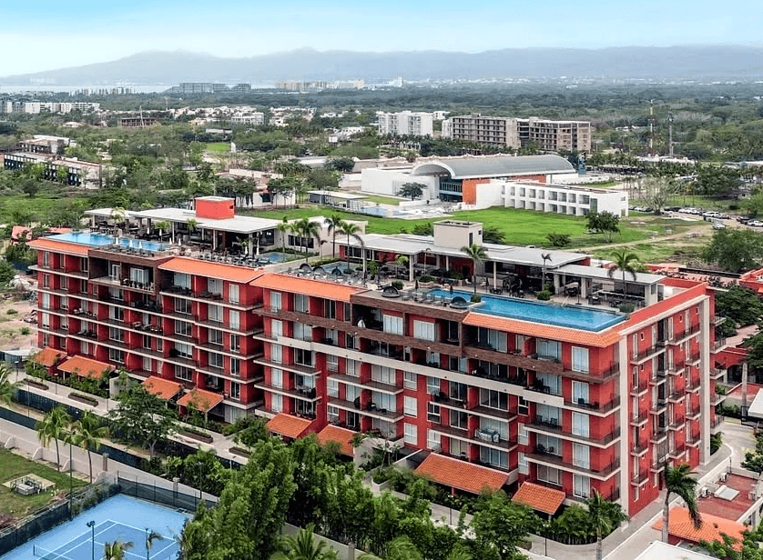 Vista panorámica del Departamento D’Toscana Residencial en Puerto Vallarta