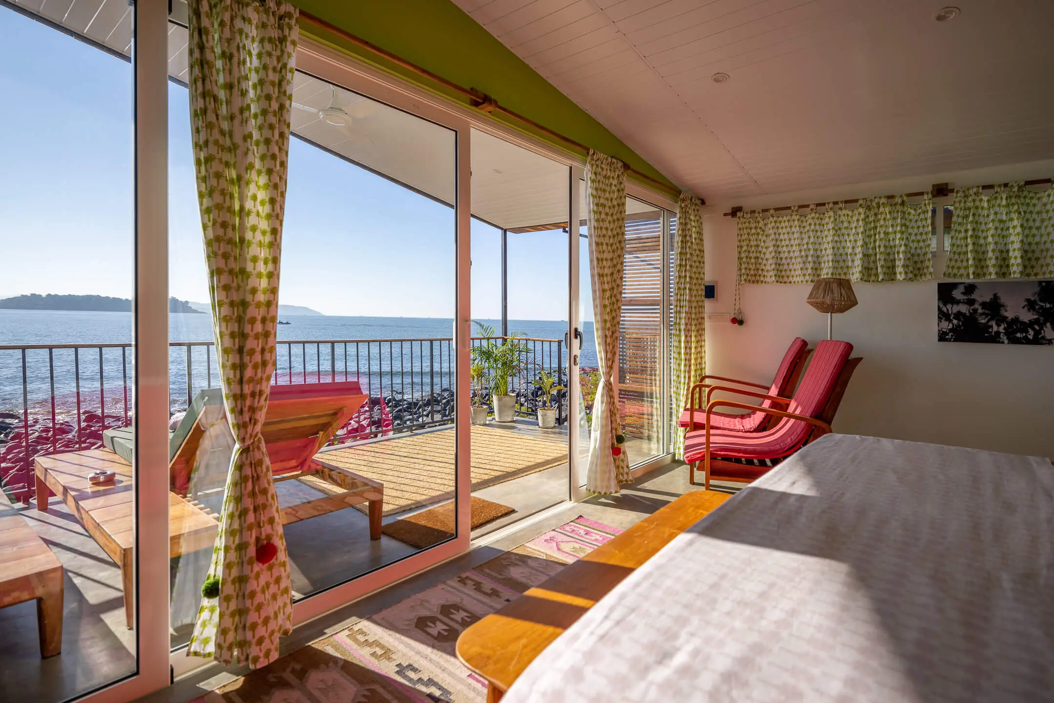 Grand Sea View Room 8 at Casa Jaali — views over Patnem Bay