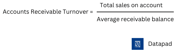 Accounts receivable turnover formula 