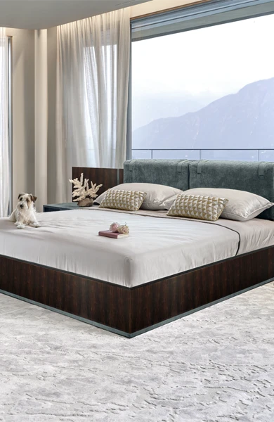 luxury bedroom set up