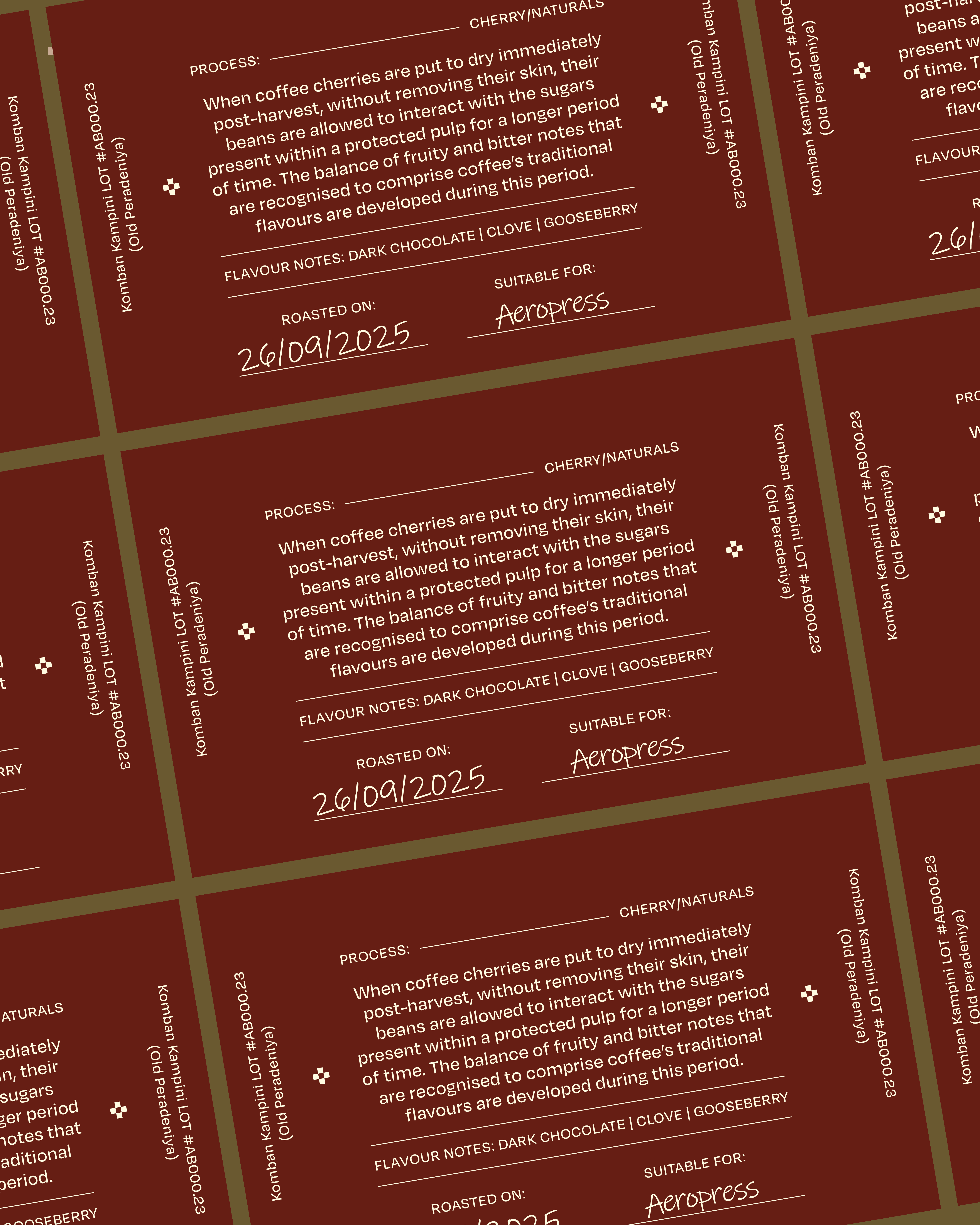 Verncular Packaging Label