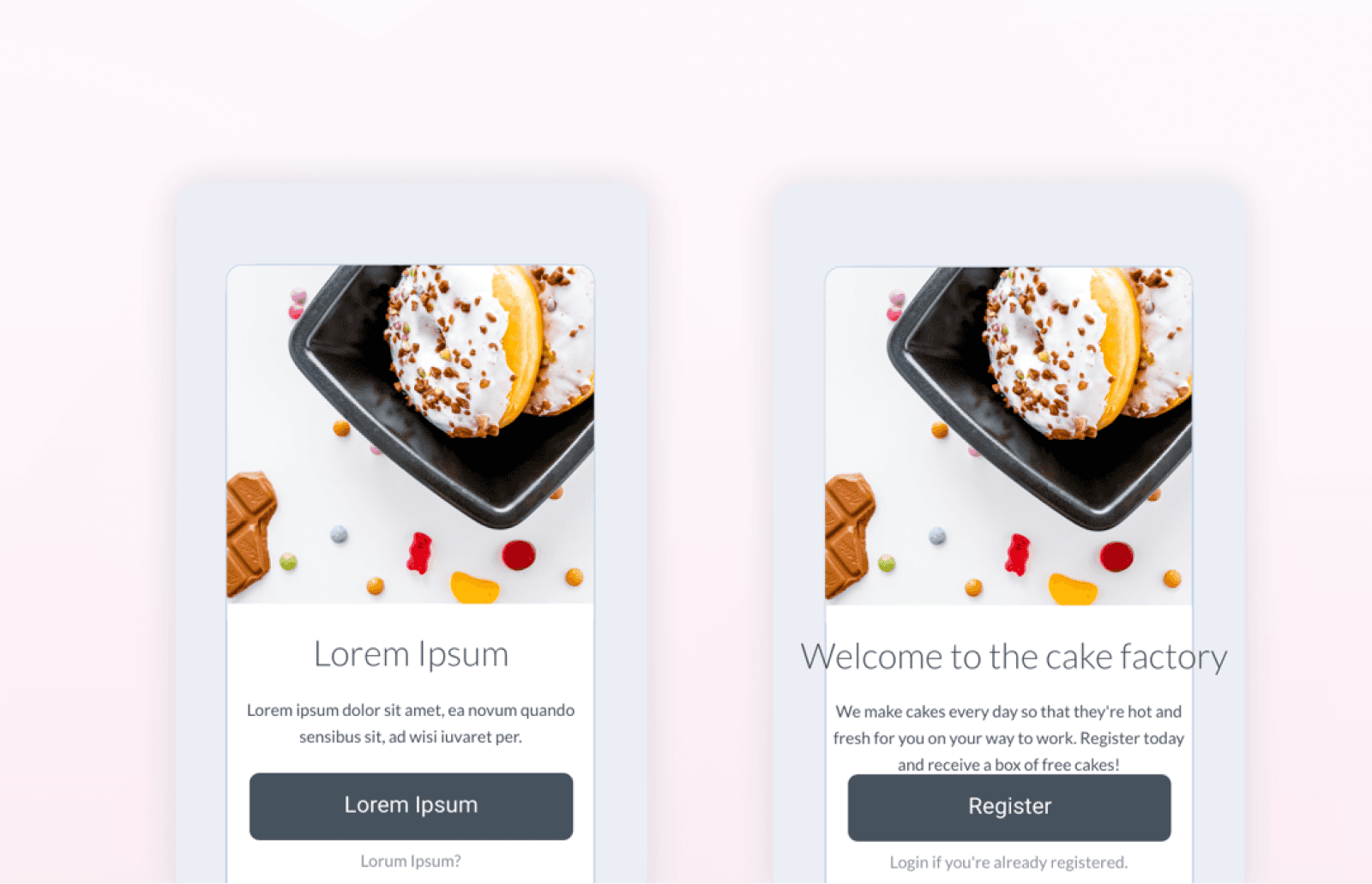 Example showing how designing with lorem ipsum instead of real content can hide problems related to spacing, hierarchy, and readability.