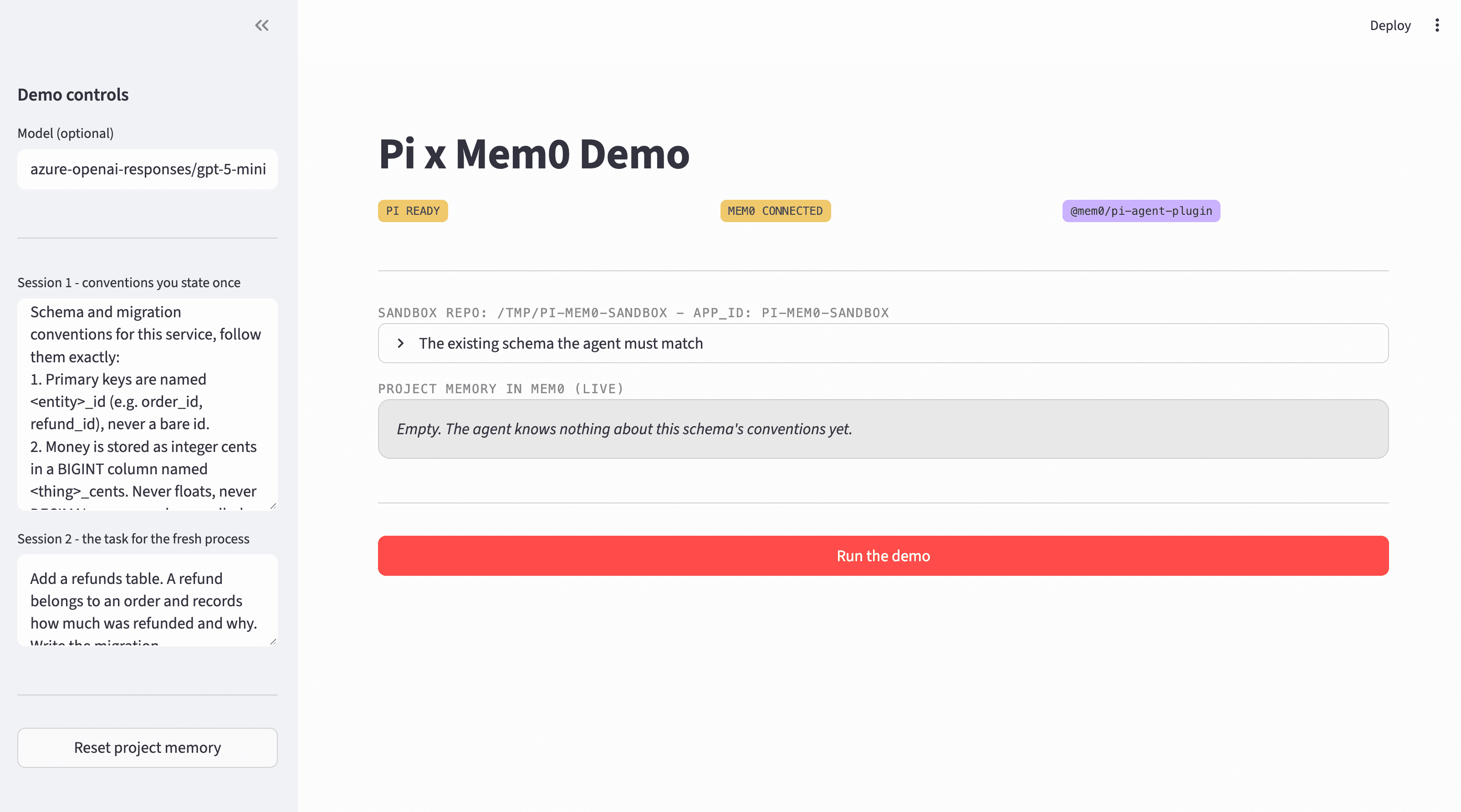 Pi x Mem0 demo