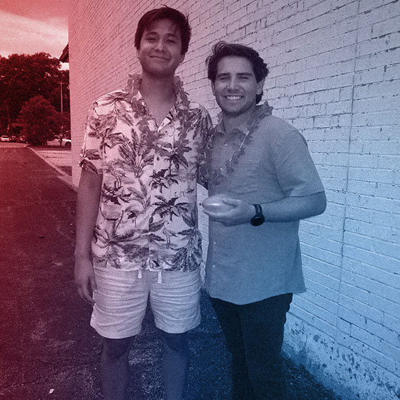 WTADS Hawaiian them group with red blue gradient overlay.