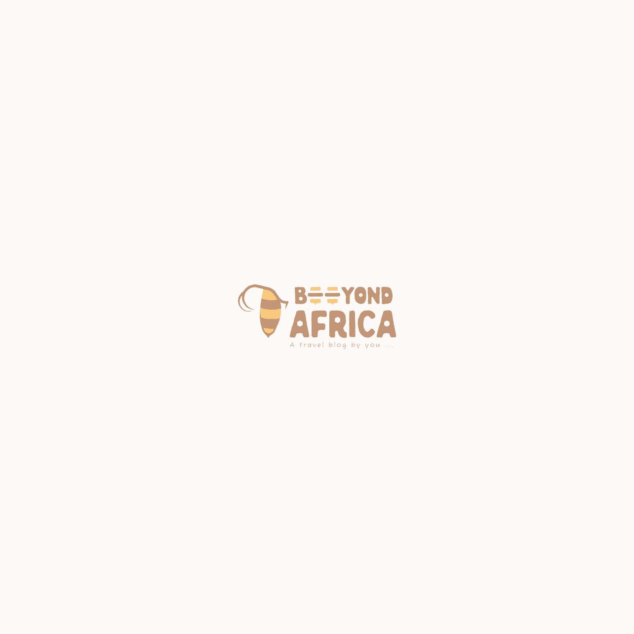 The Beeyond Africa logo: the African continent cleverly shaped into a bee, symbolizing adventurous storytelling by Africans.