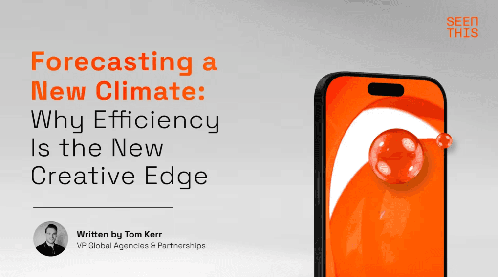 Article by Tom Kerr about Forecasting a new climate showing a mobile device