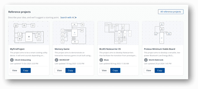 Copy Project from Reference Design