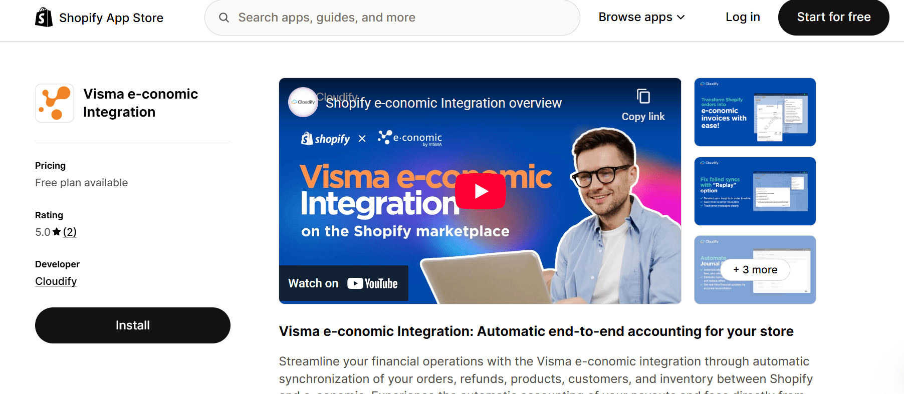 Connect Visma e-conomic account