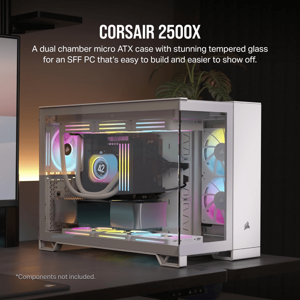 CORSAIR 2500X Micro ATX Dual Chamber PC Case