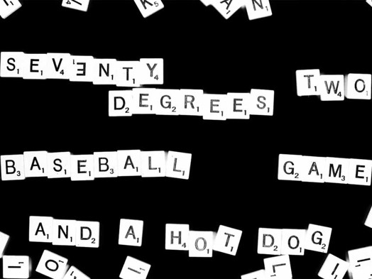 Elliott Walker scrabble typography piece