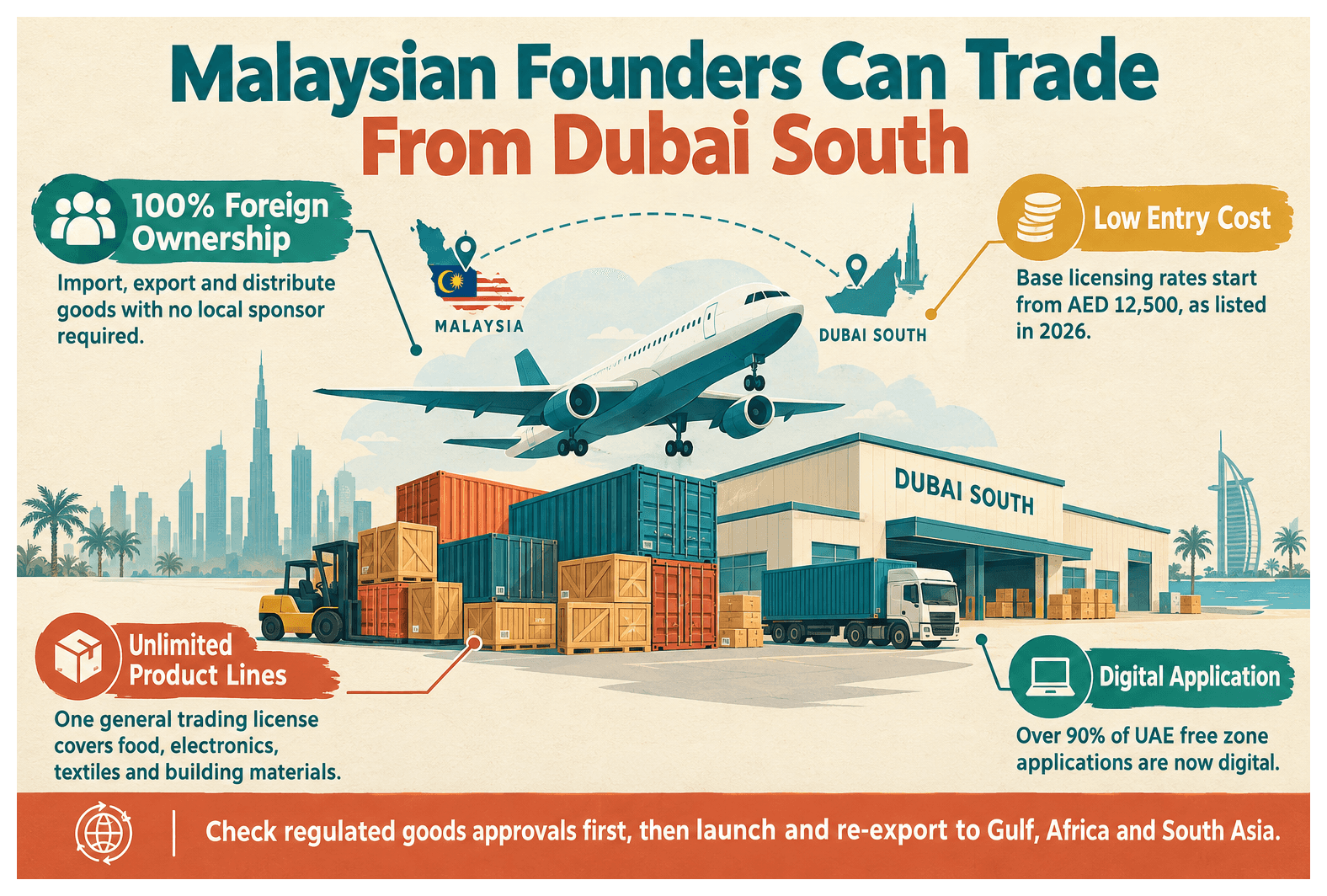 Infographic: How Malaysian Entrepreneurs Set Up a Trading Business in Dubai South