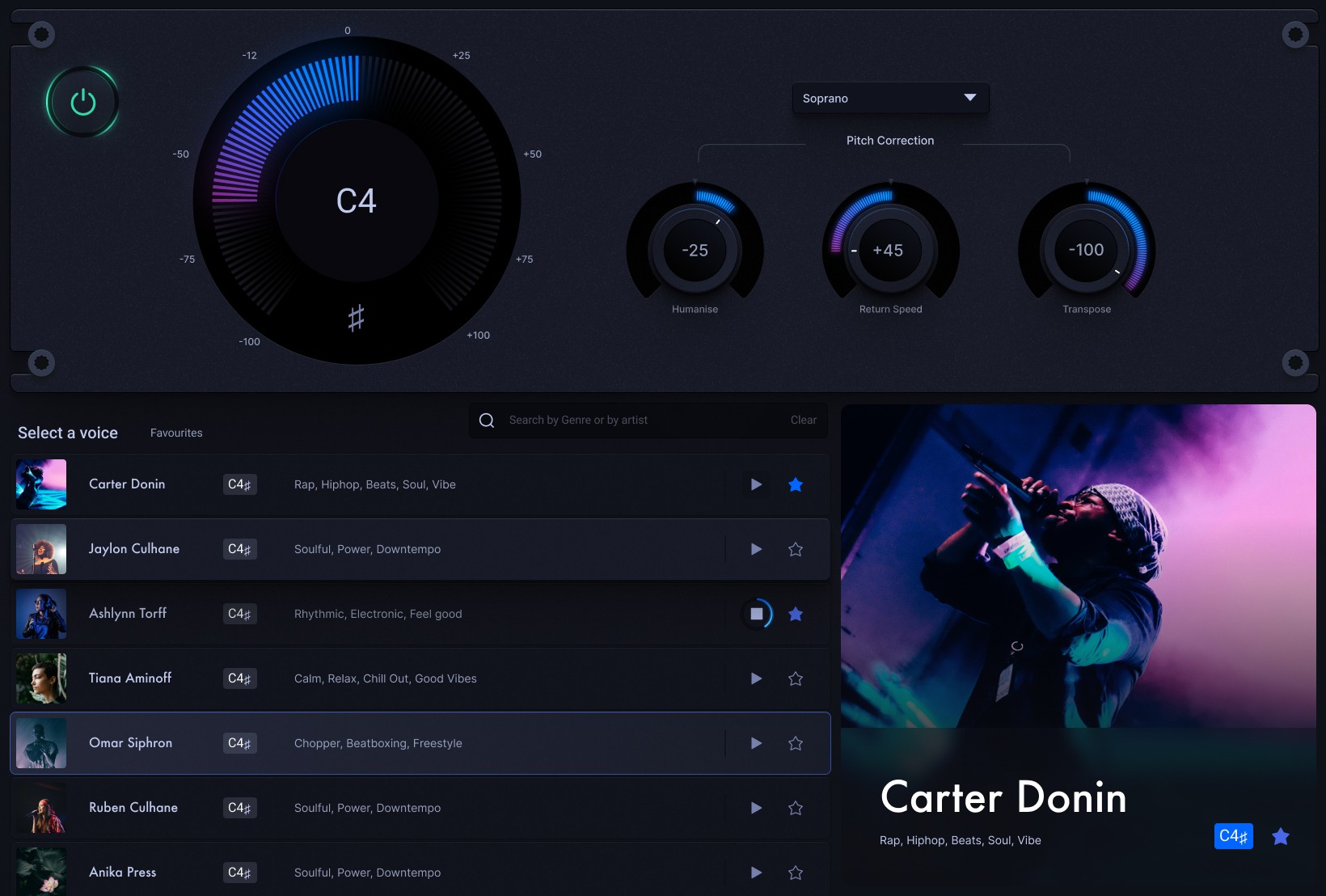 Nu-Voice Pitch Correction AI Audio loaded