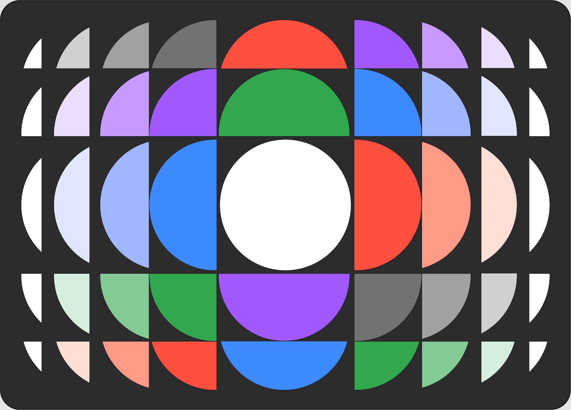 Graphic of a complex onion with multiple layers in varied colors expanding outward, symbolizing the influence of COS in design.